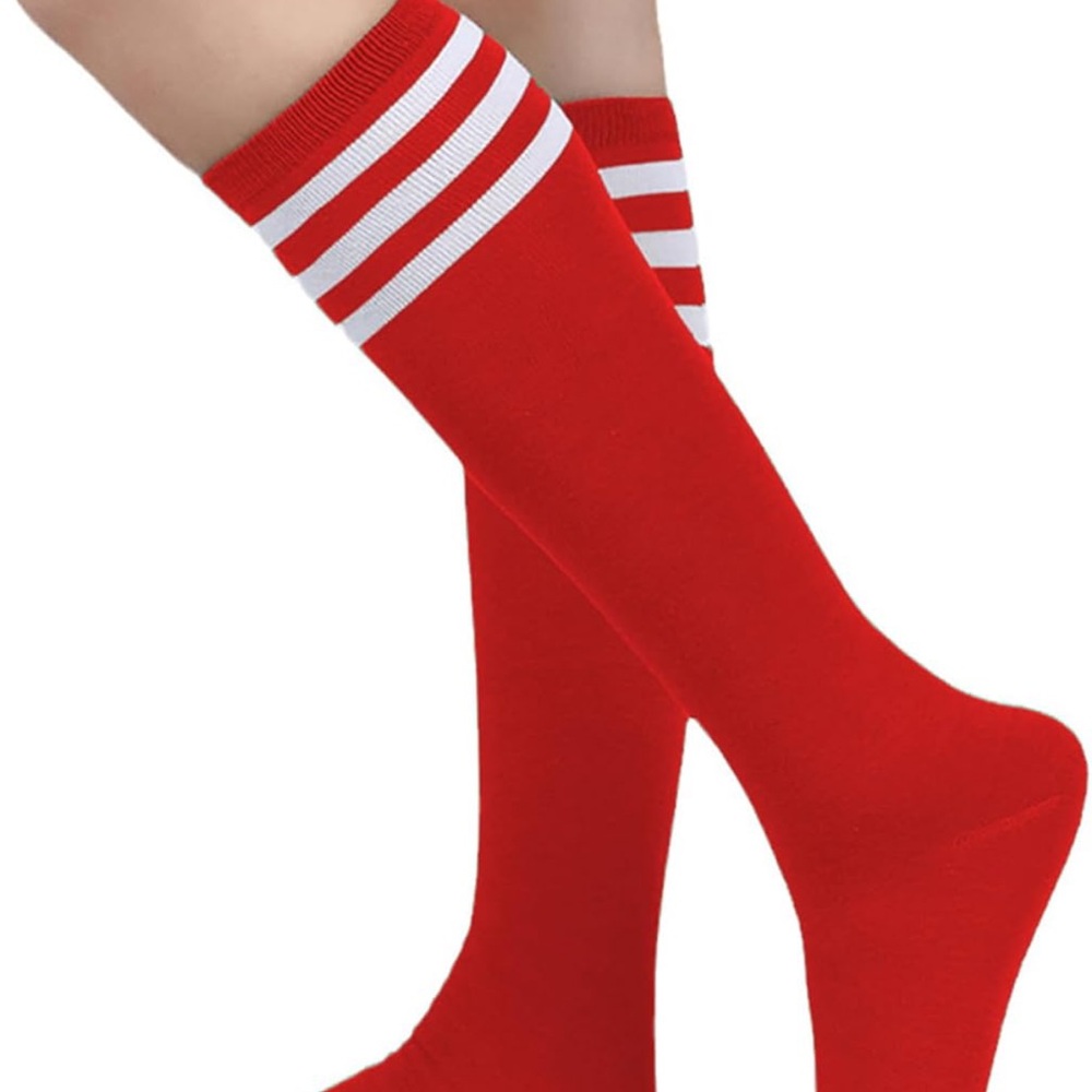 Red and White Striped Socks